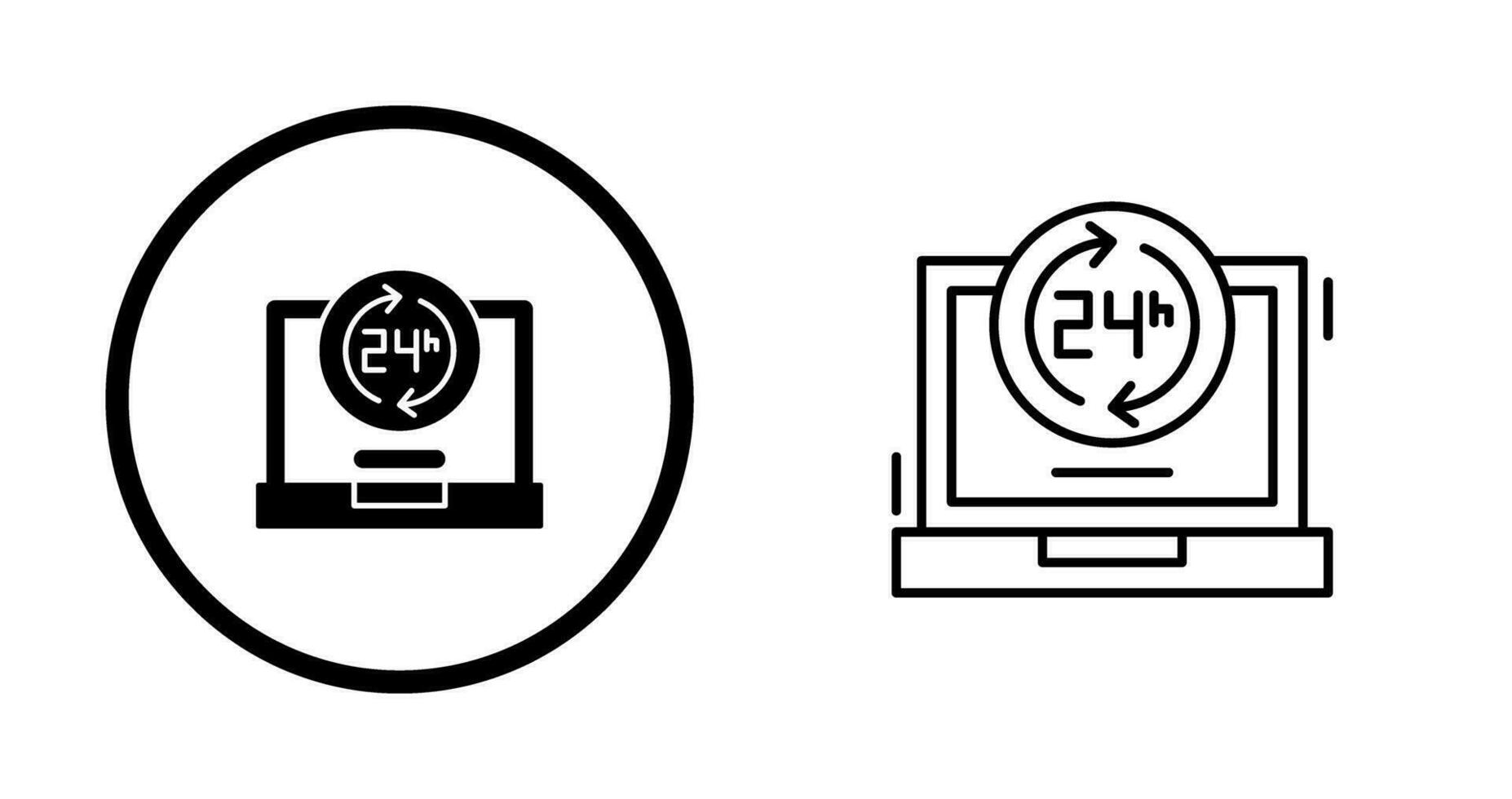 24 Hours Vector Icon