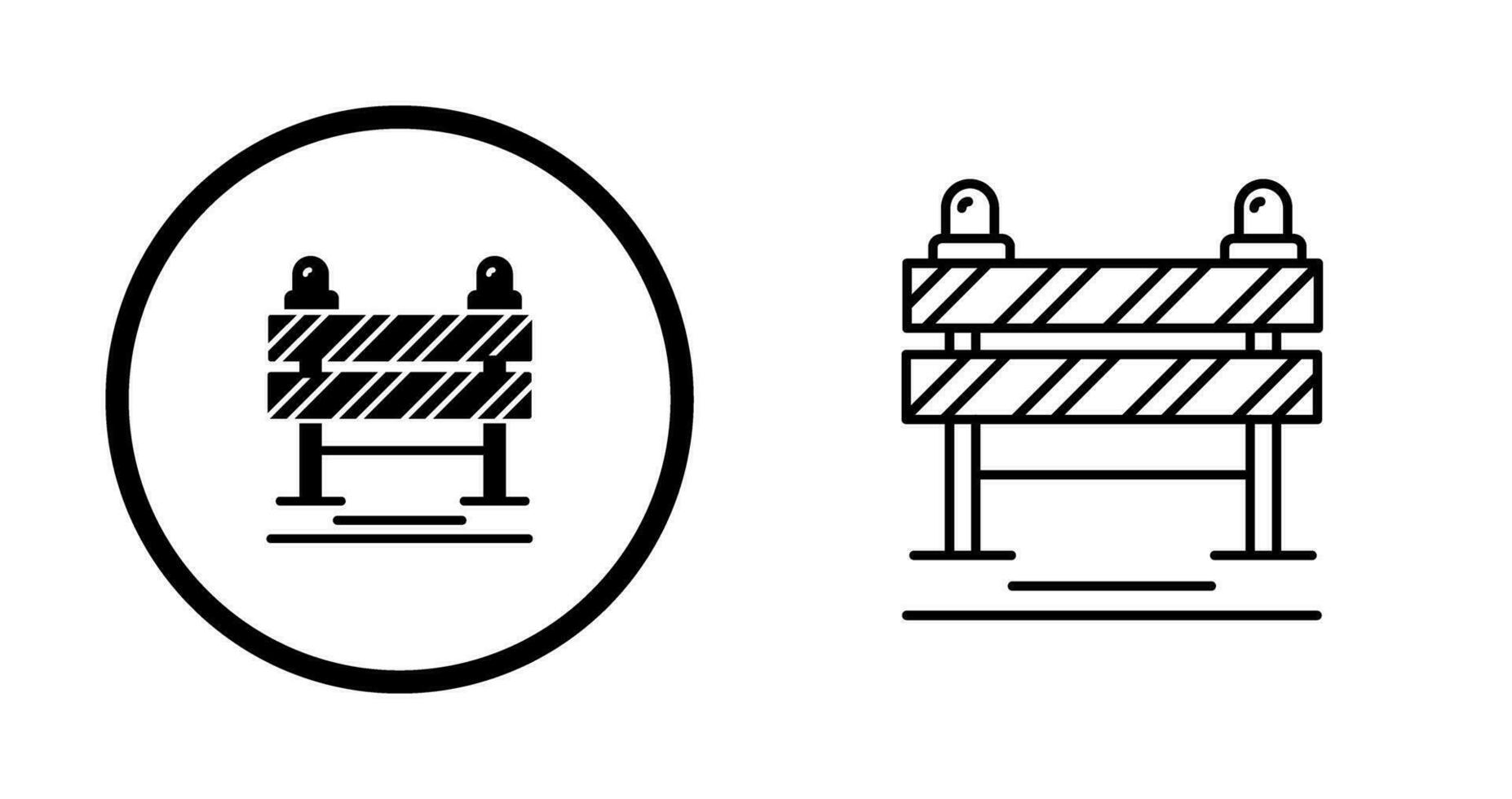 Road Blockade Vector Icon