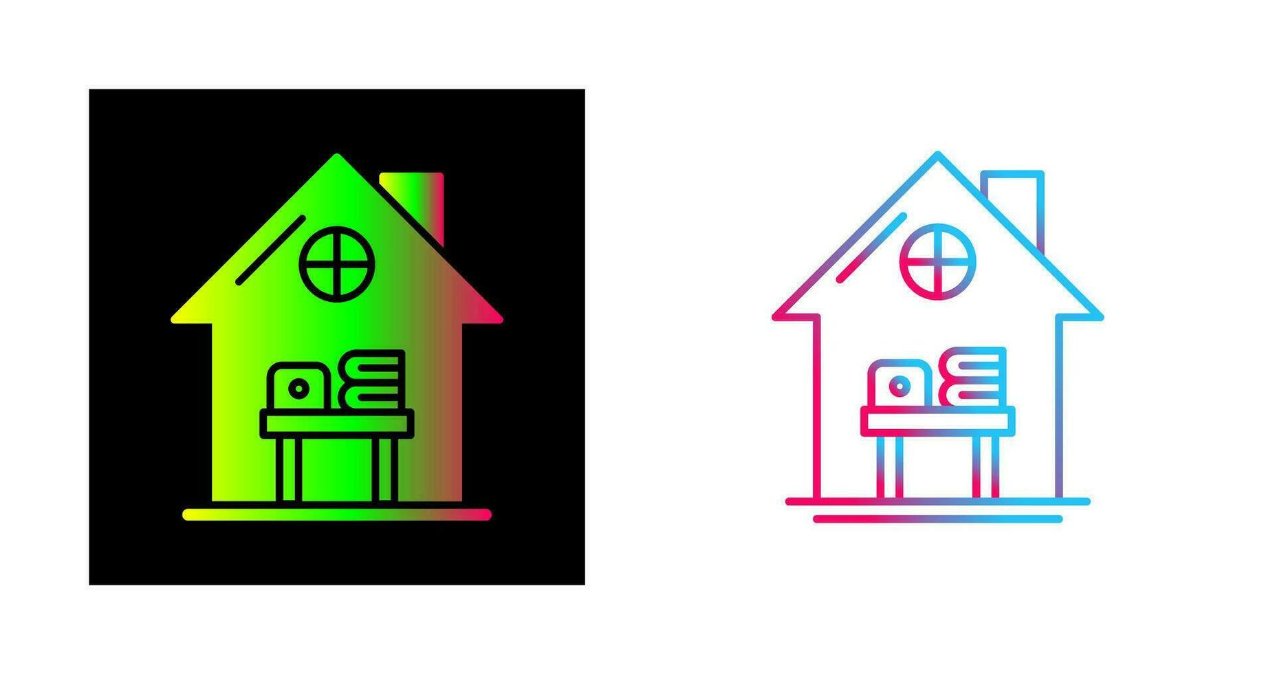 Home Work Place Vector Icon