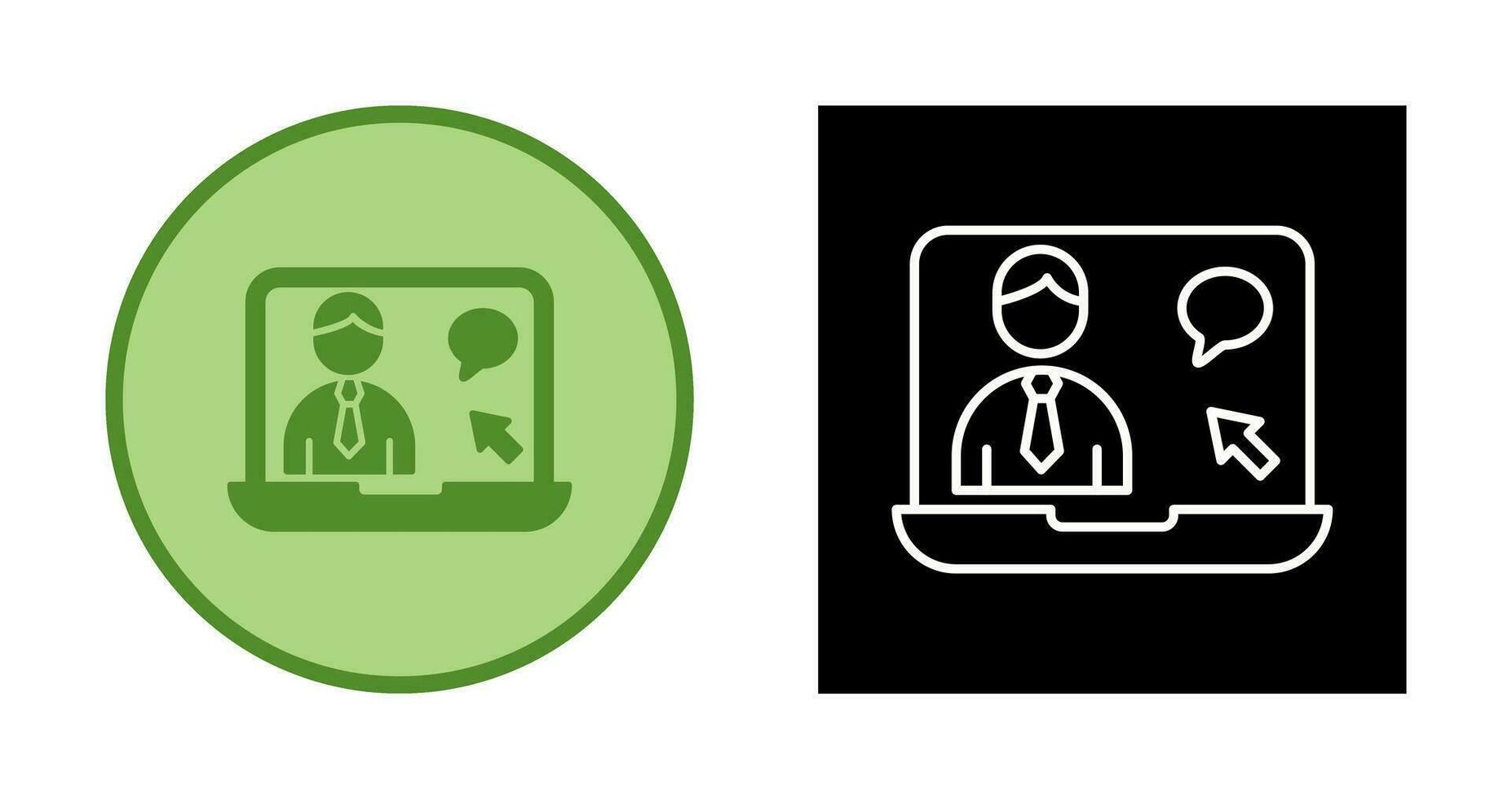 Online Interview Vector Icon