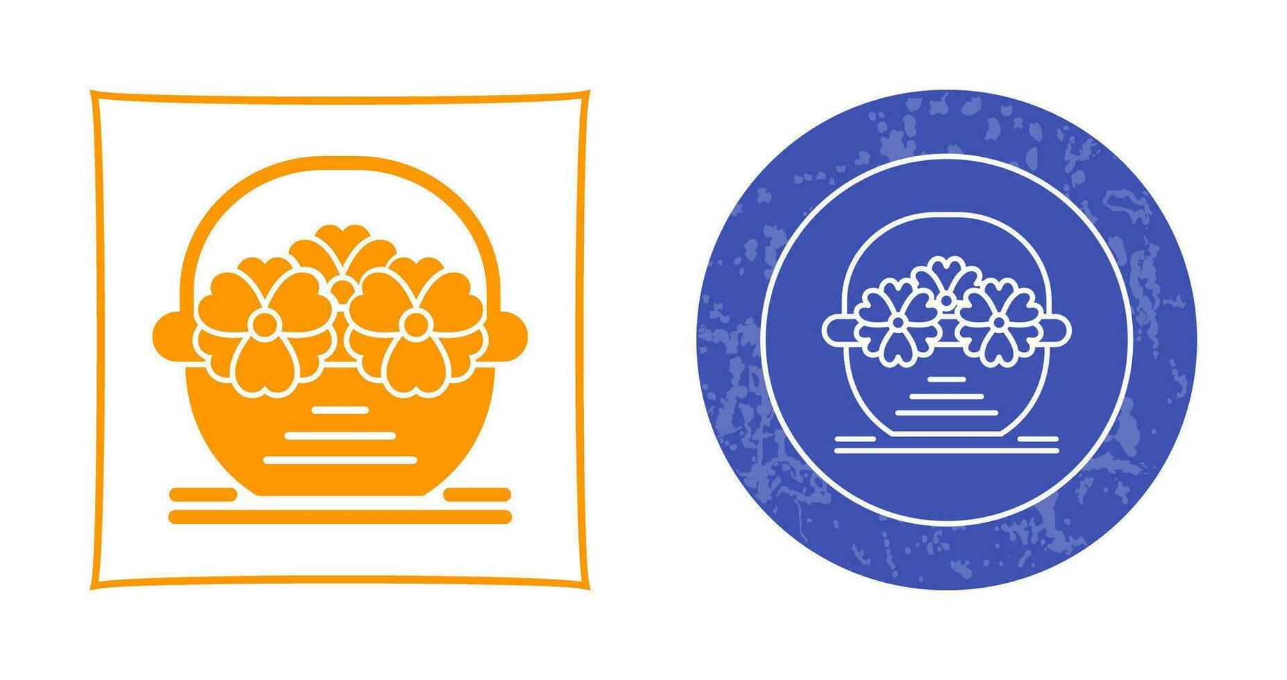 Flower Basket Vector Icon