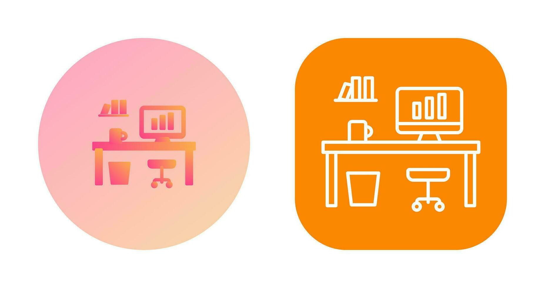 Office Desk Vector Icon