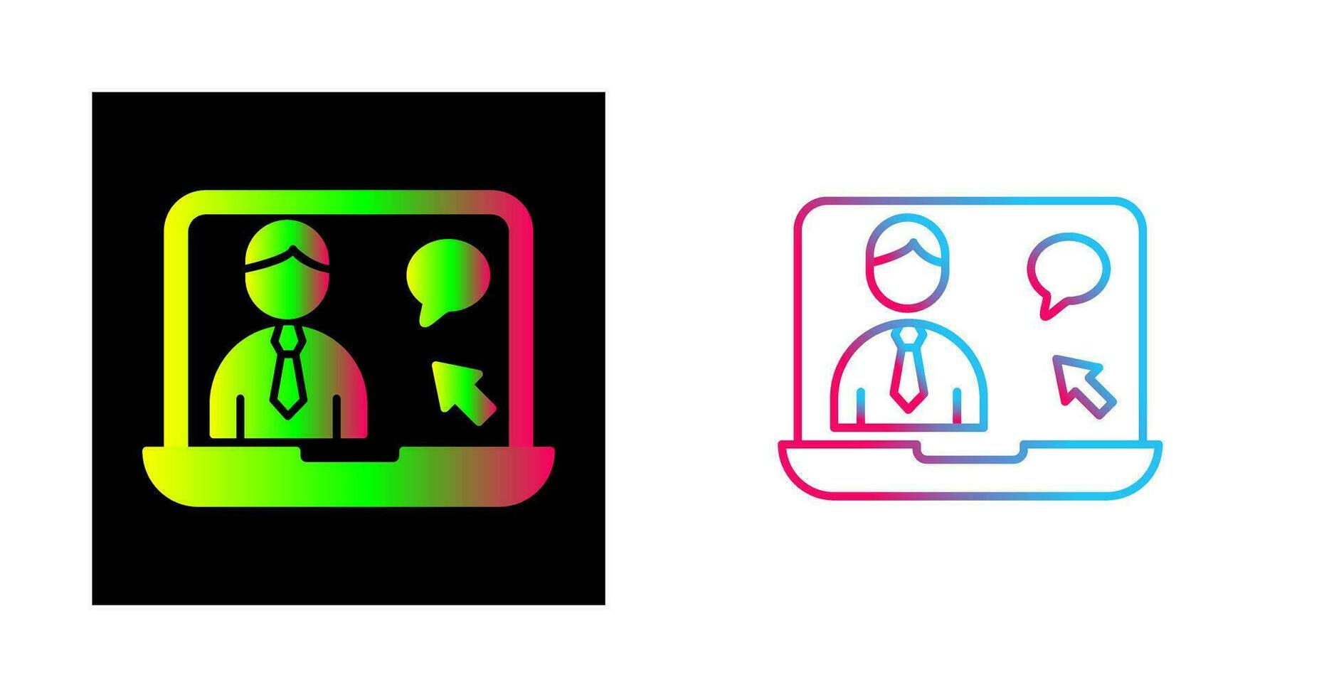 Online Interview Vector Icon