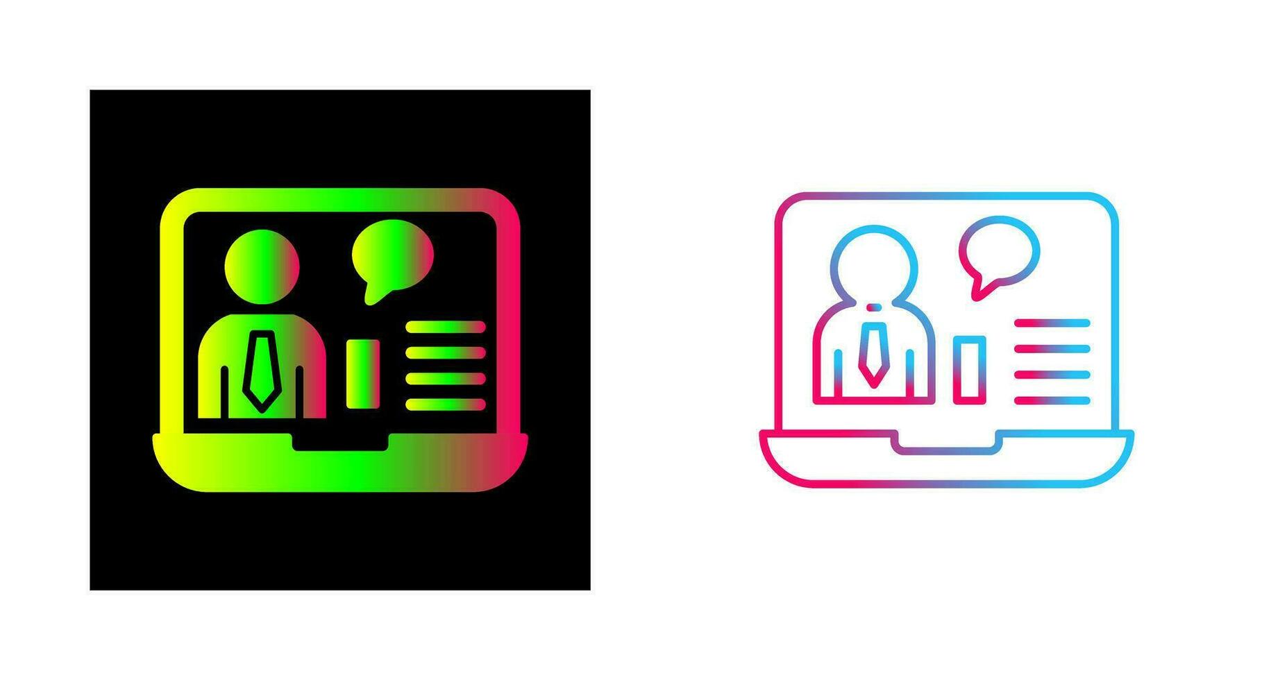 Online Job Interview Vector Icon
