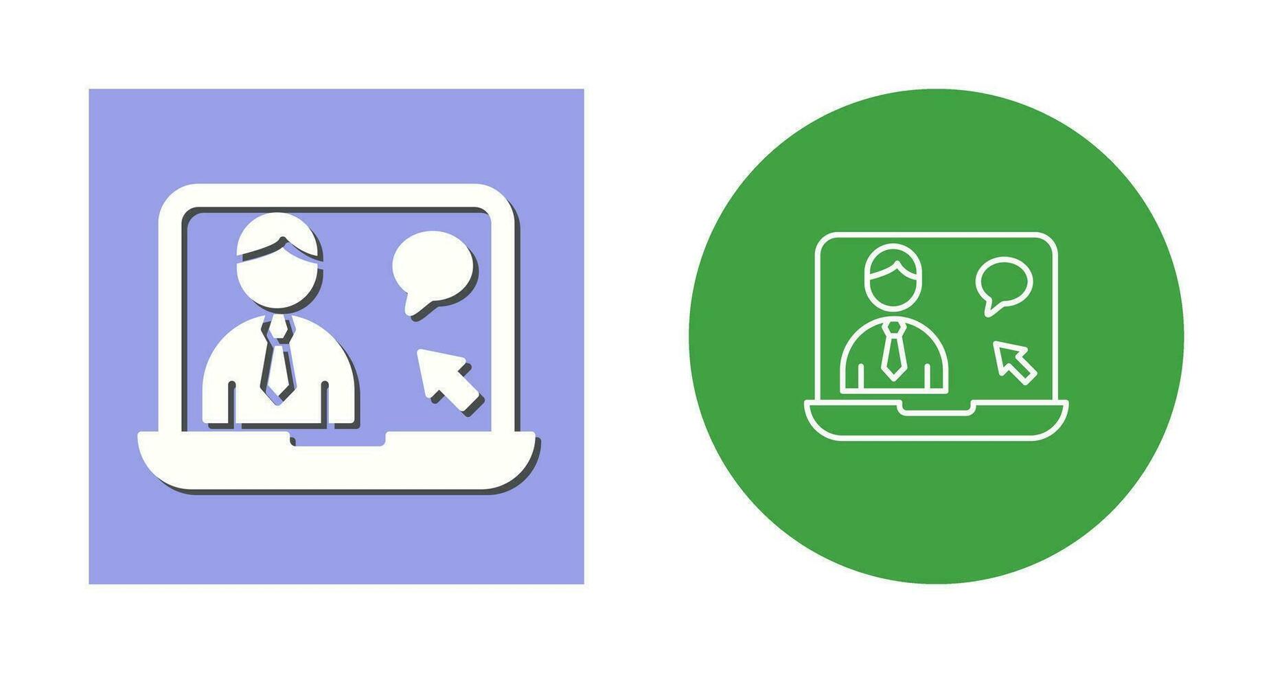 Online Interview Vector Icon
