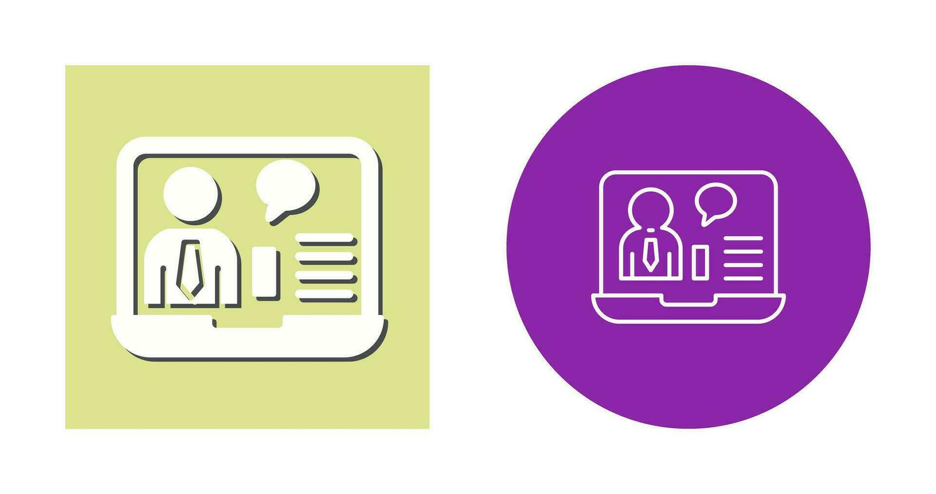 Online Job Interview Vector Icon