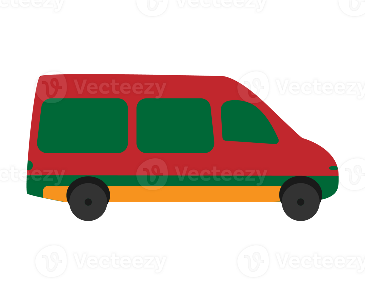 Noël vacances vacances rouge et vert un camion illustration png