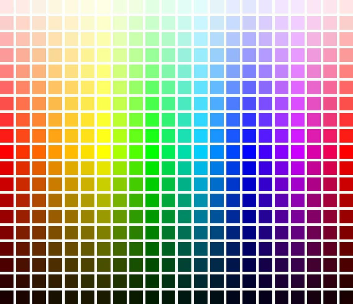 Color palette harmony. Colors shades and lights. Vector template.