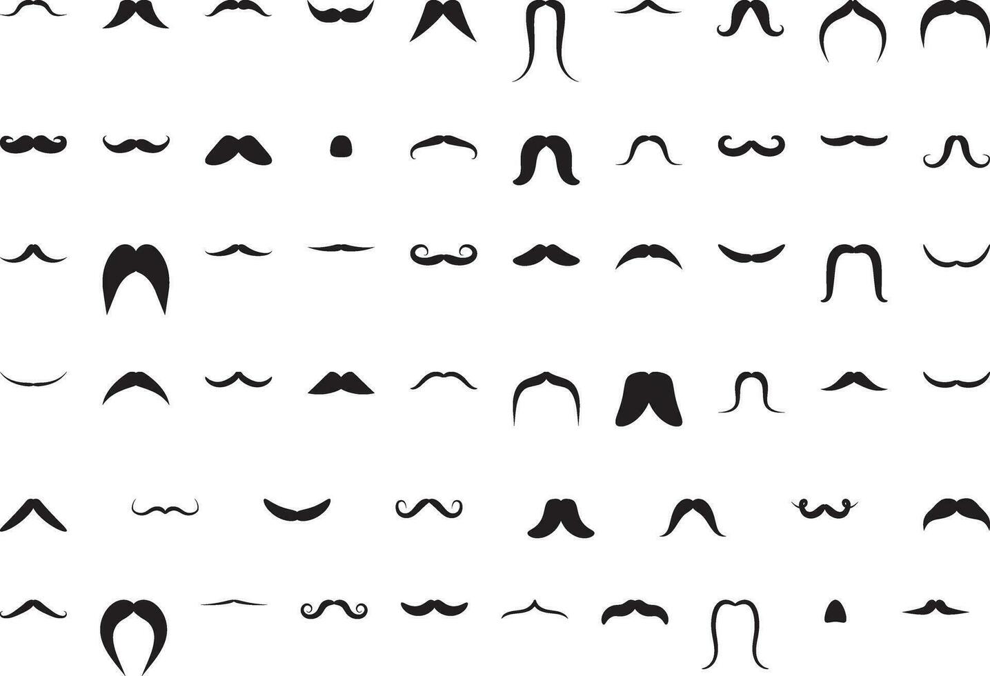 diferente Bigote vector icono colocar. masculino símbolo retro estilo.