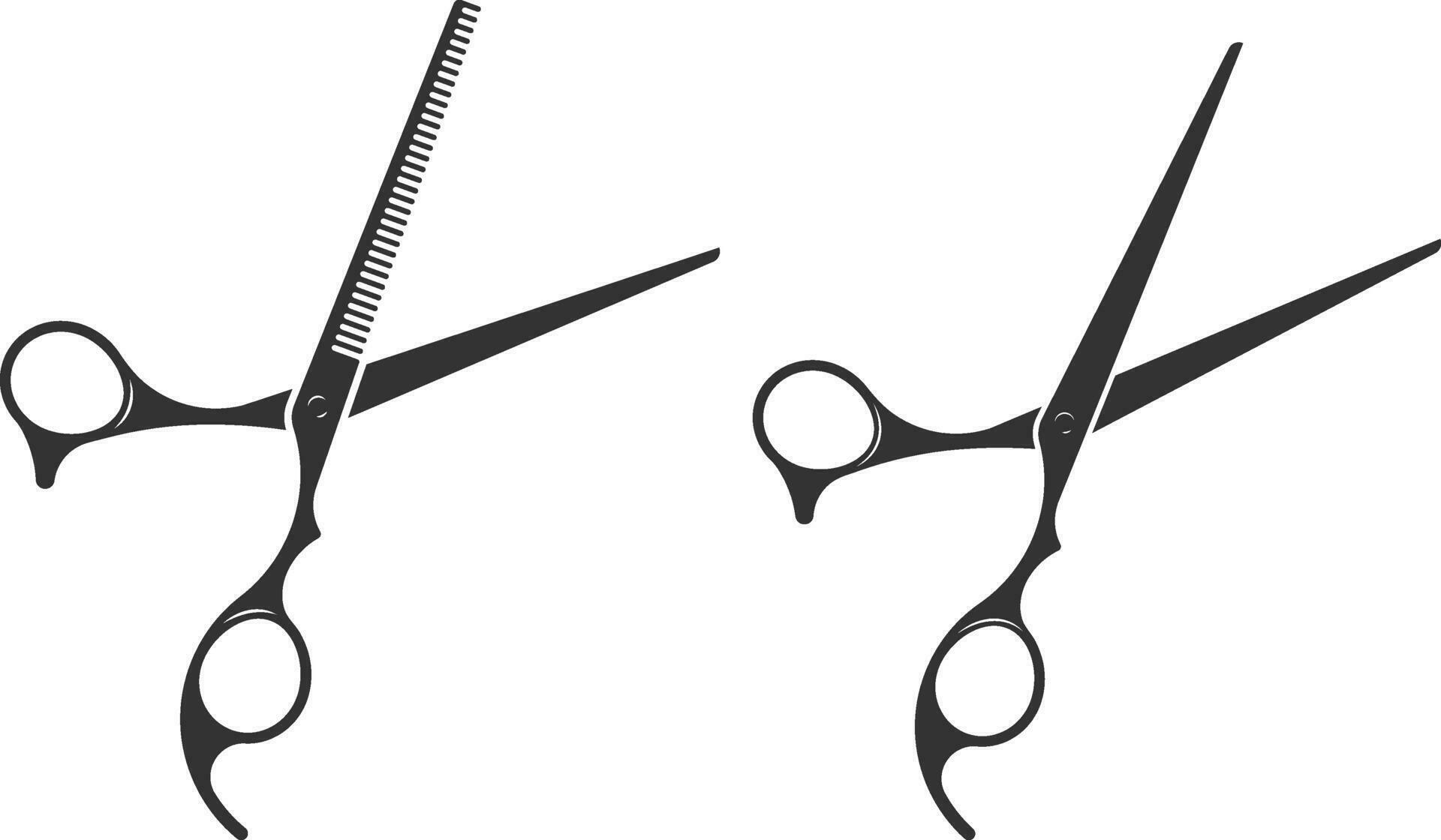 Set hair cut scissor icon. Scissors vector design element or logo