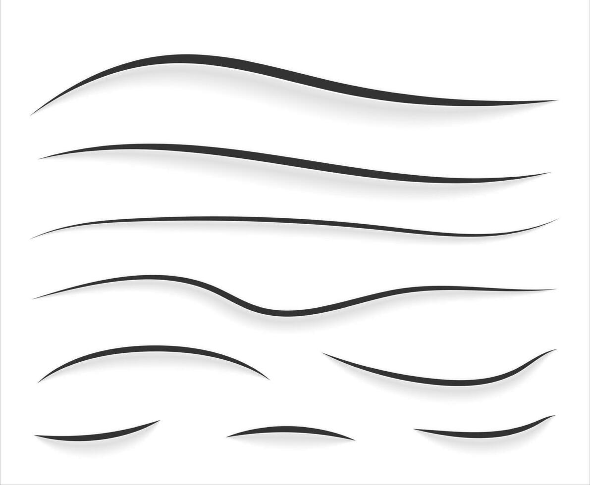 Paper cuts pattern set. Isolated on background. Vector illustration