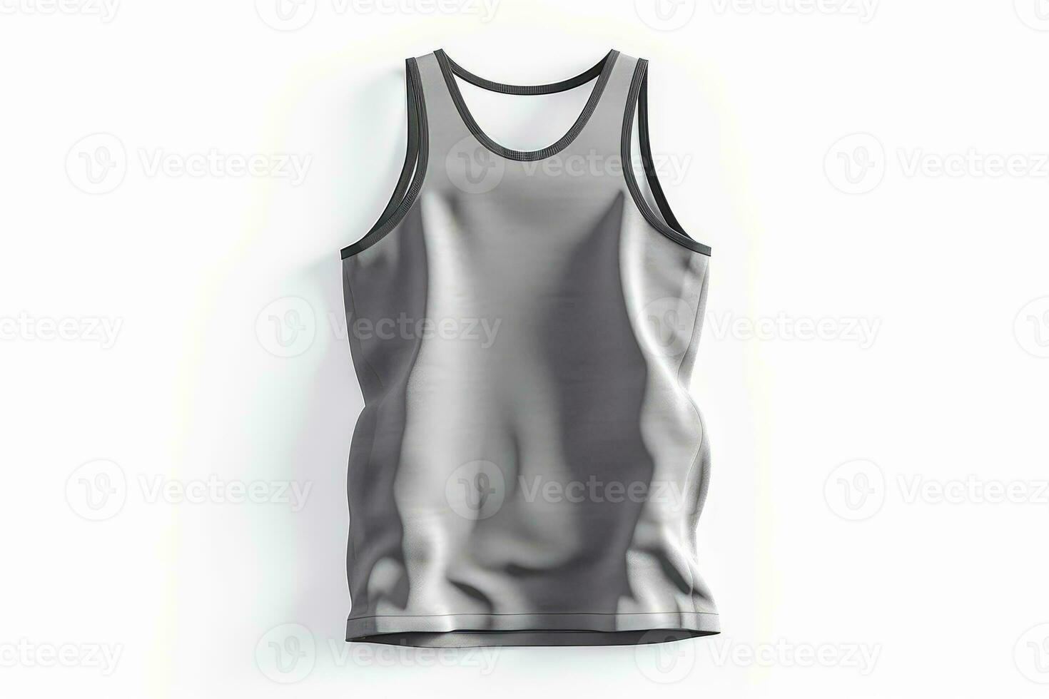 ai generative Blank sleeveless t-shirt mockup, template for design uses, 3D rendering photo