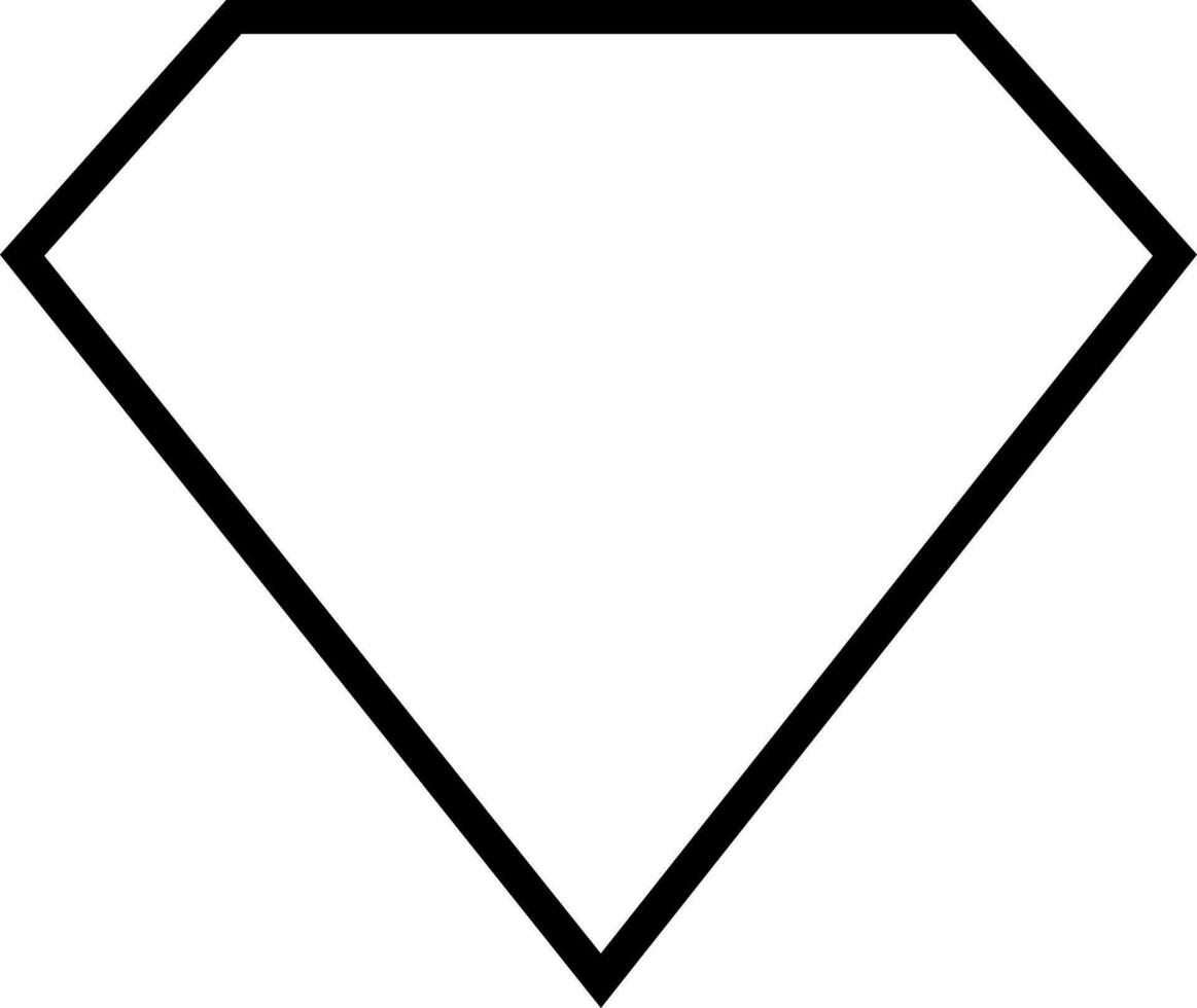 Diamond shape black minimal aesthetic line art vector illstration