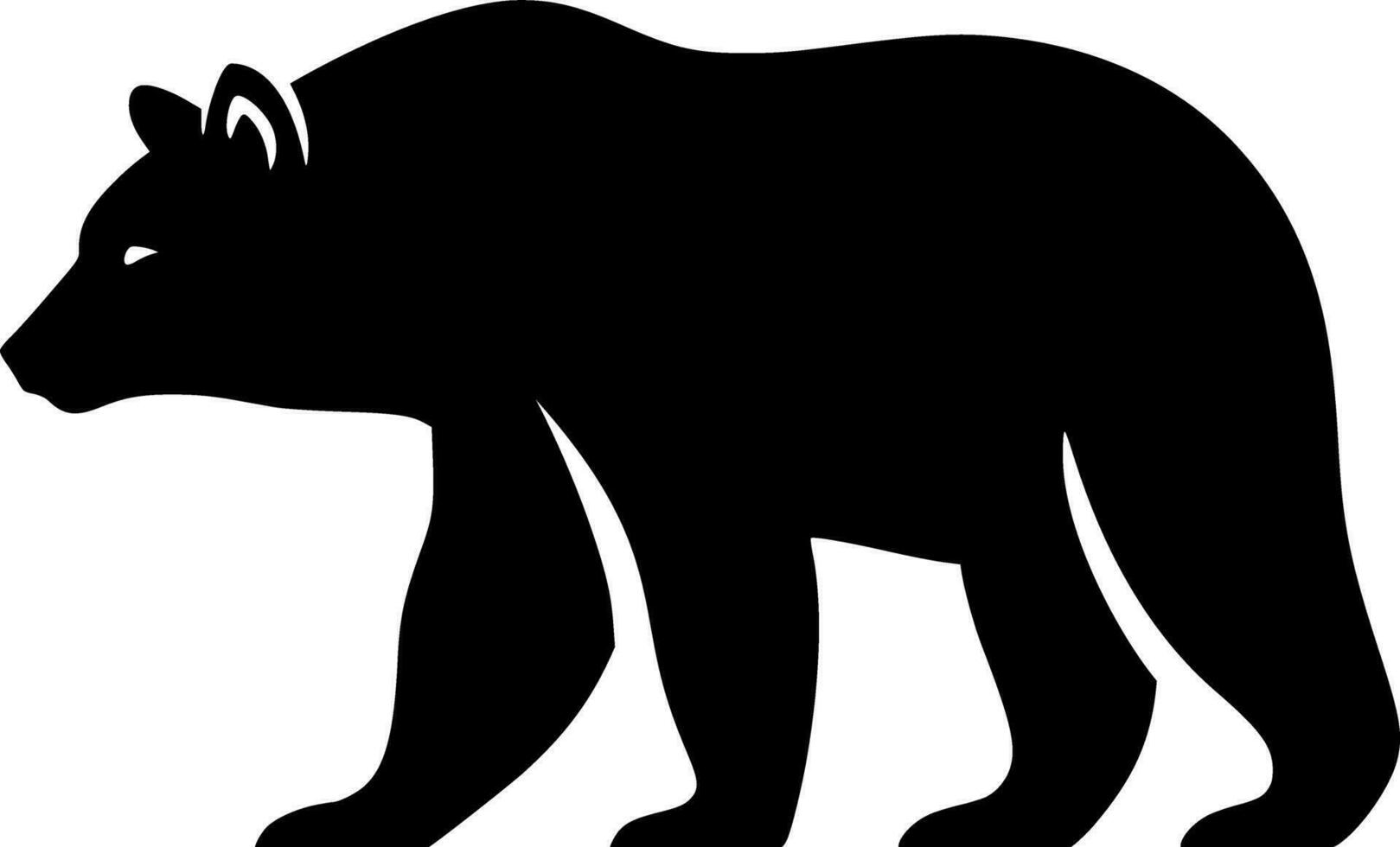 Vector bear icon logo black silhouette vector illustration