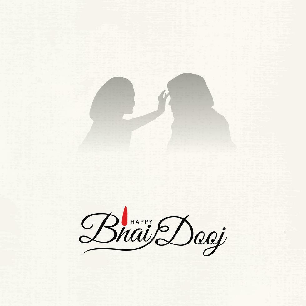 Happy Bhai Dooj Typography Social Media Post vector