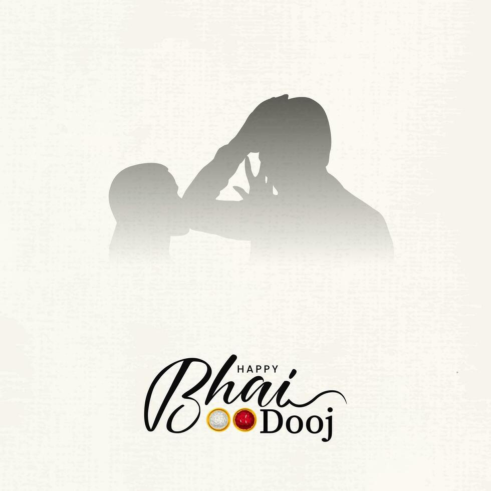 Happy Bhai Dooj Typography Social Media Post vector