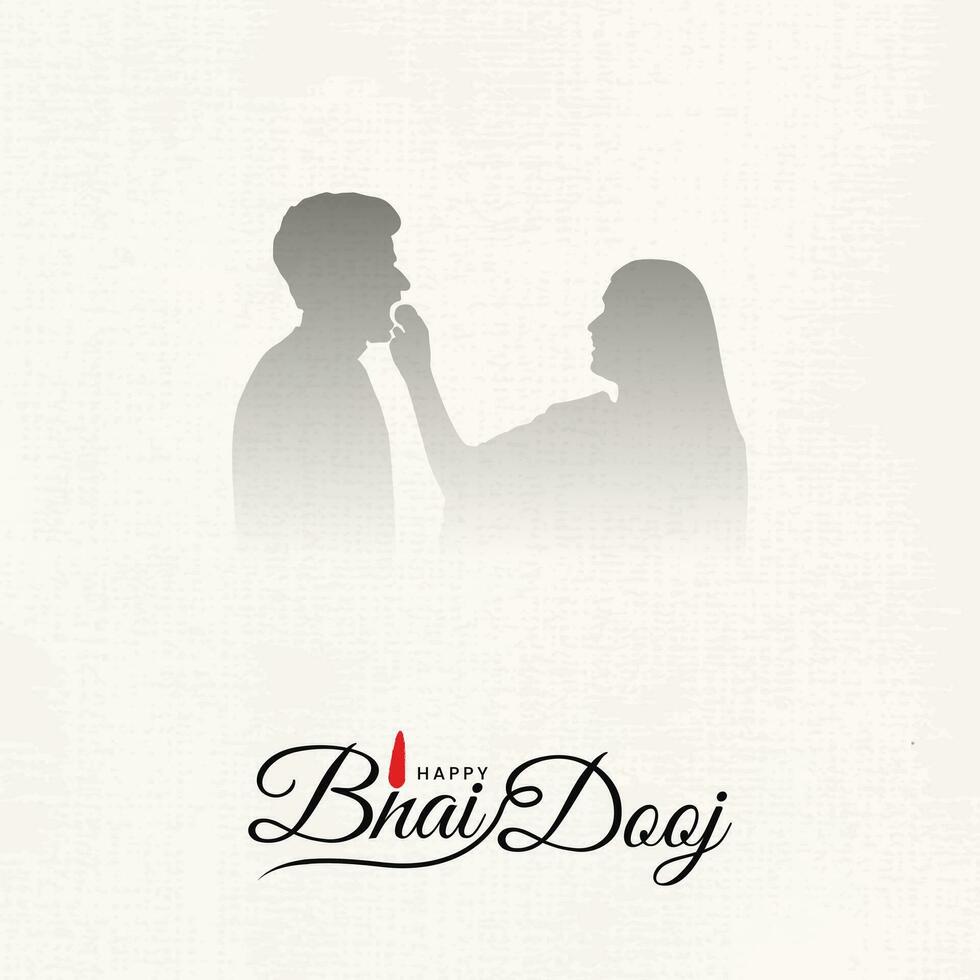 Happy Bhai Dooj Typography Social Media Post vector