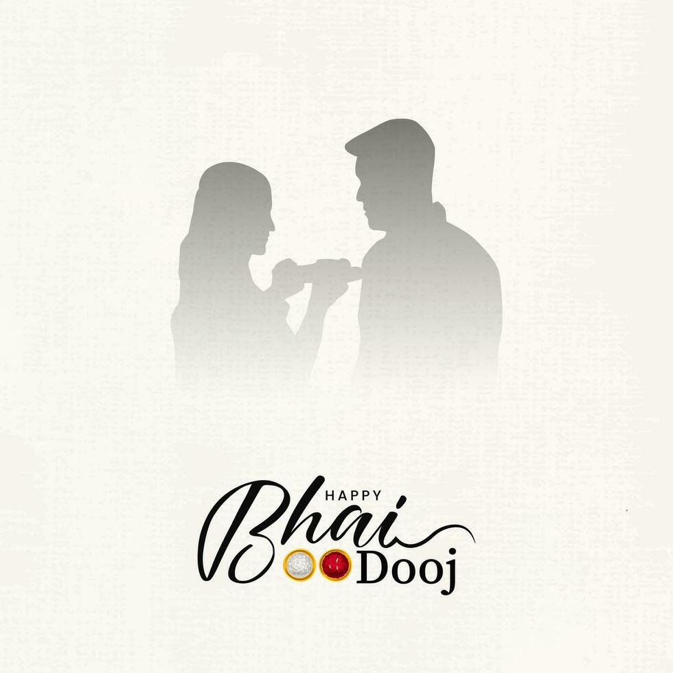 Happy Bhai Dooj Typography Social Media Post vector