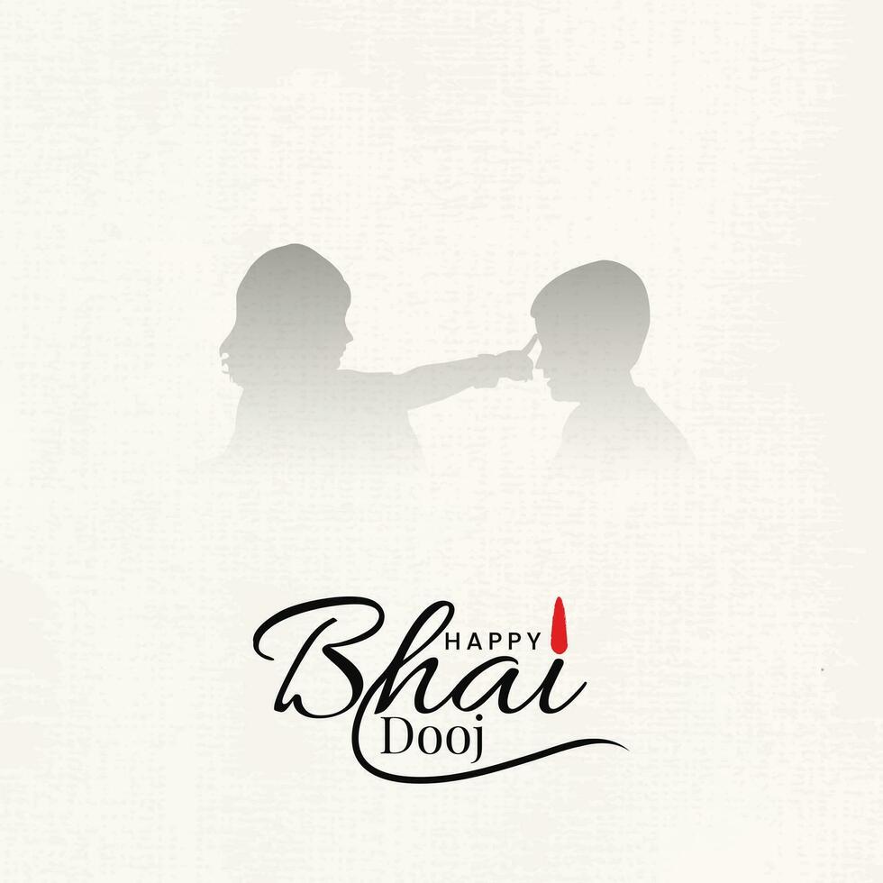 Happy Bhai Dooj Typography Social Media Post vector