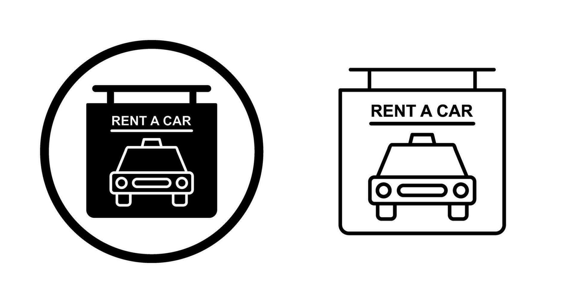 Rent a Car Vector Icon