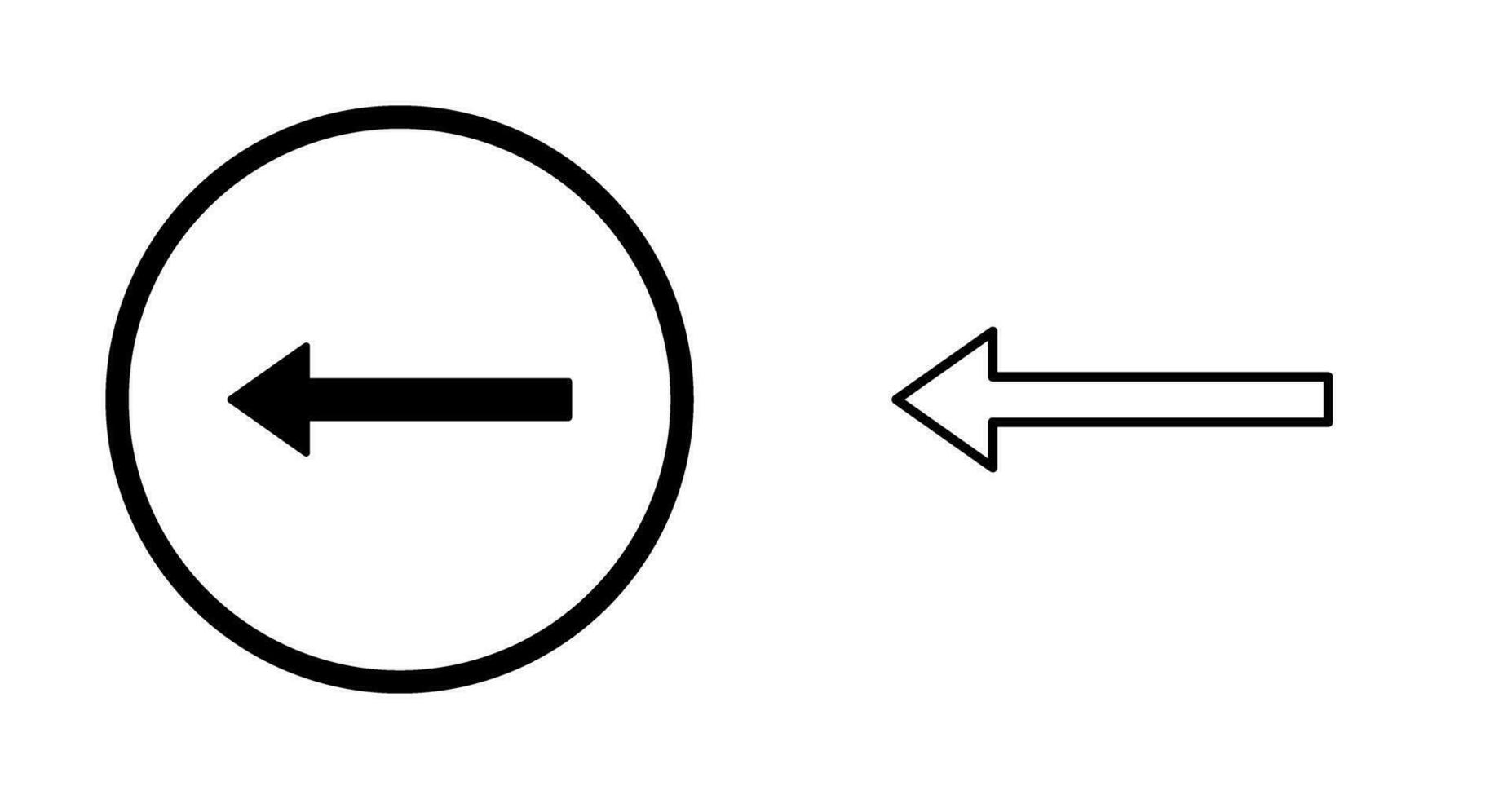 Unique Left Arrow Vector Icon