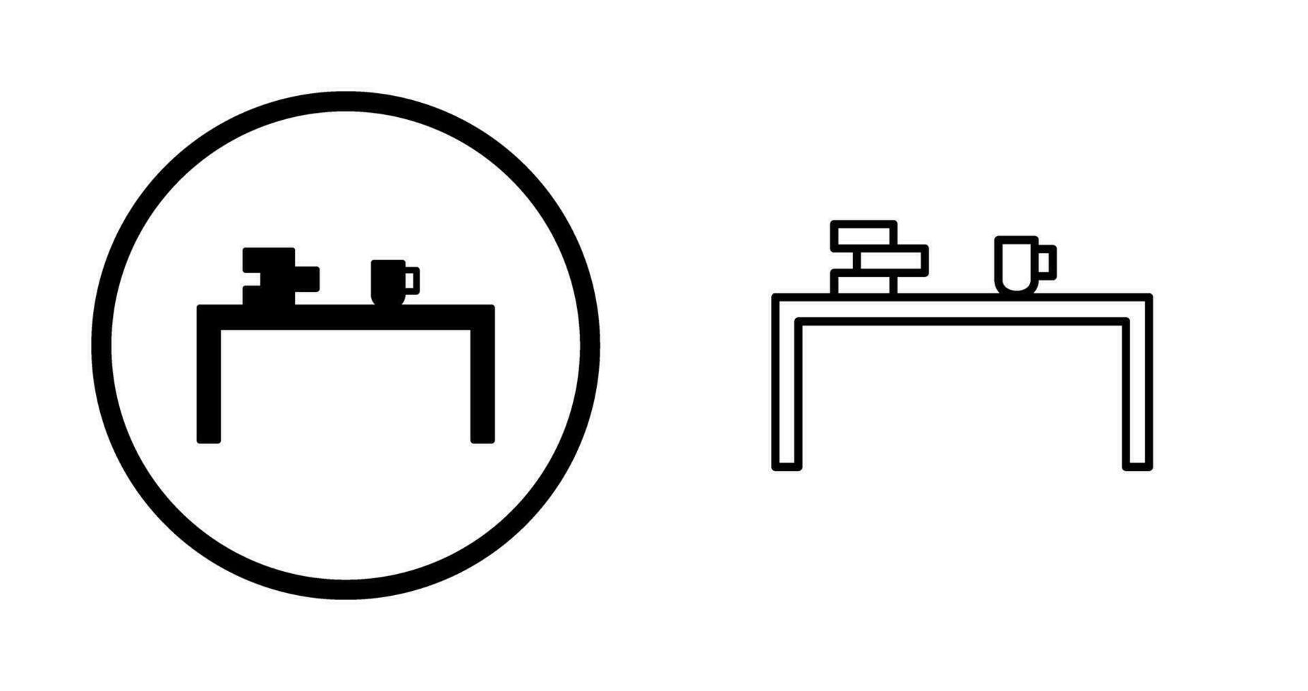 Unique Study Desk Vector Icon