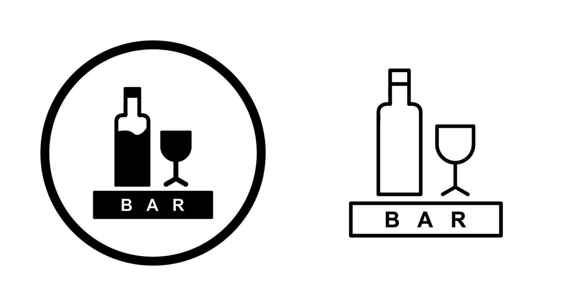 Unique Bar Sign Vector Icon
