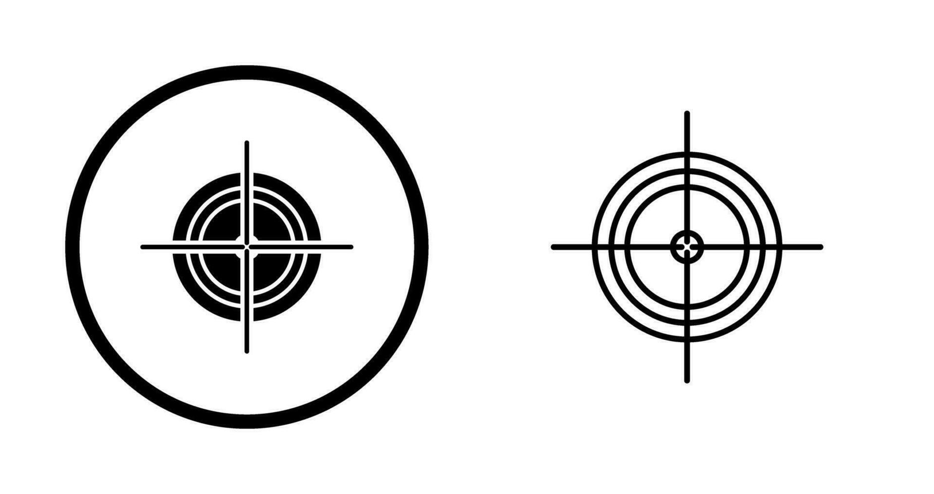 Unique Target Vector Icon