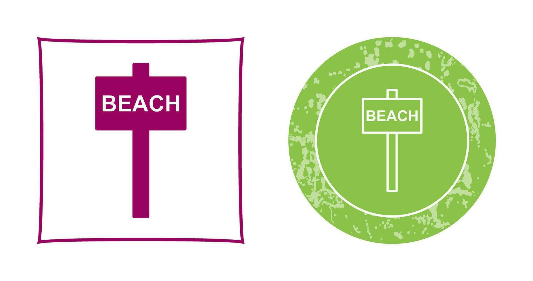 Beach Sign Vector Icon