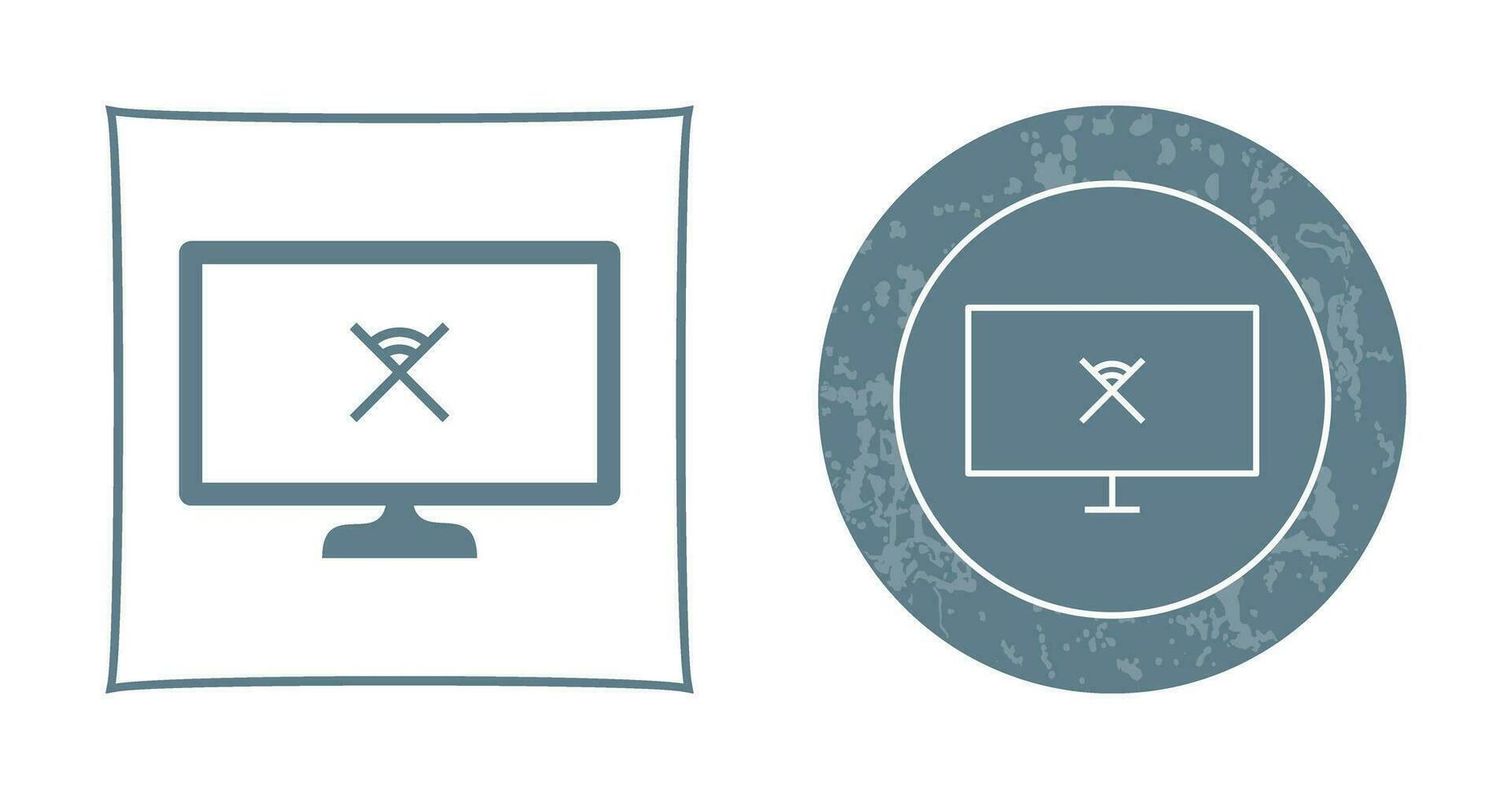 Unique Disconnected Network Vector Icon