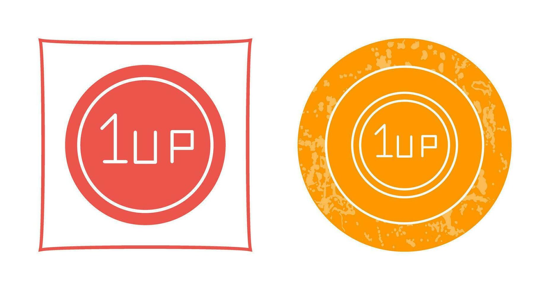 Unique 1UP Vector Icon