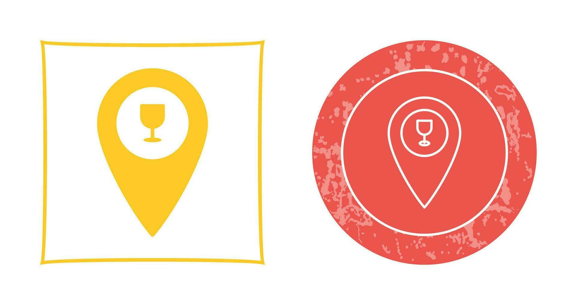 Unique Bar Location Vector Icon
