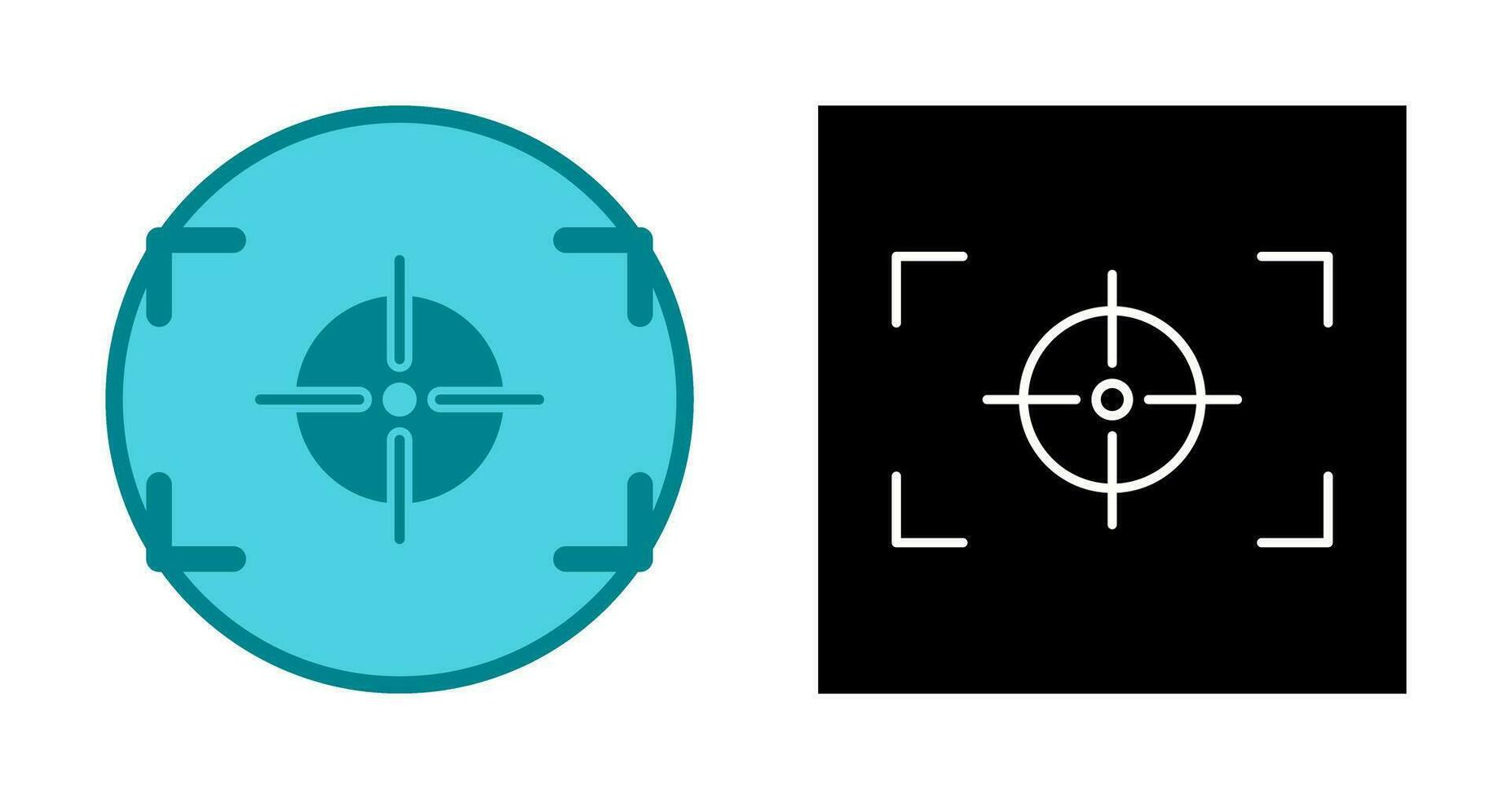 Unique Focus Horizontal Vector Icon