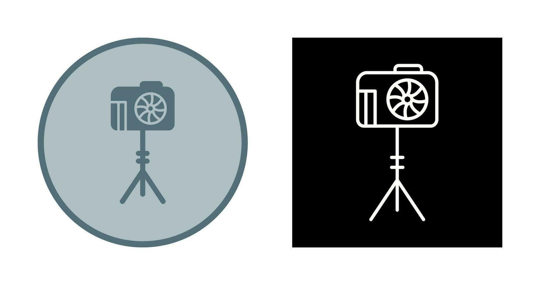 icono de vector de soporte de cámara único