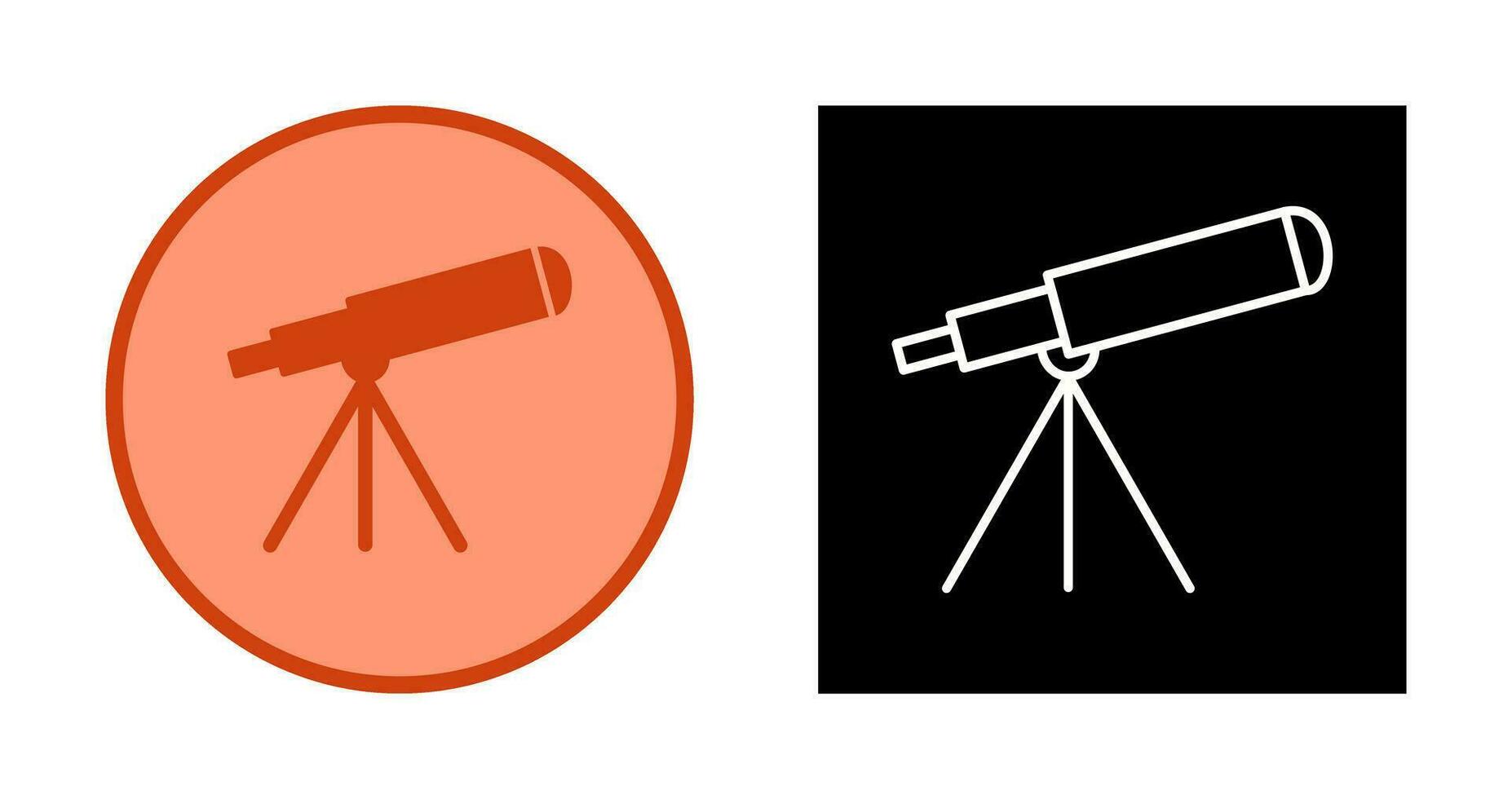 icono de vector de telescopio