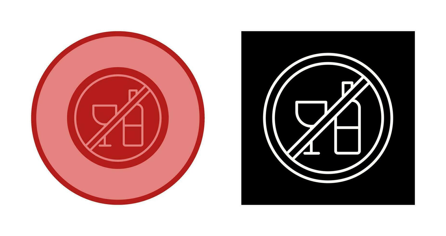 No Drinking Vector Icon