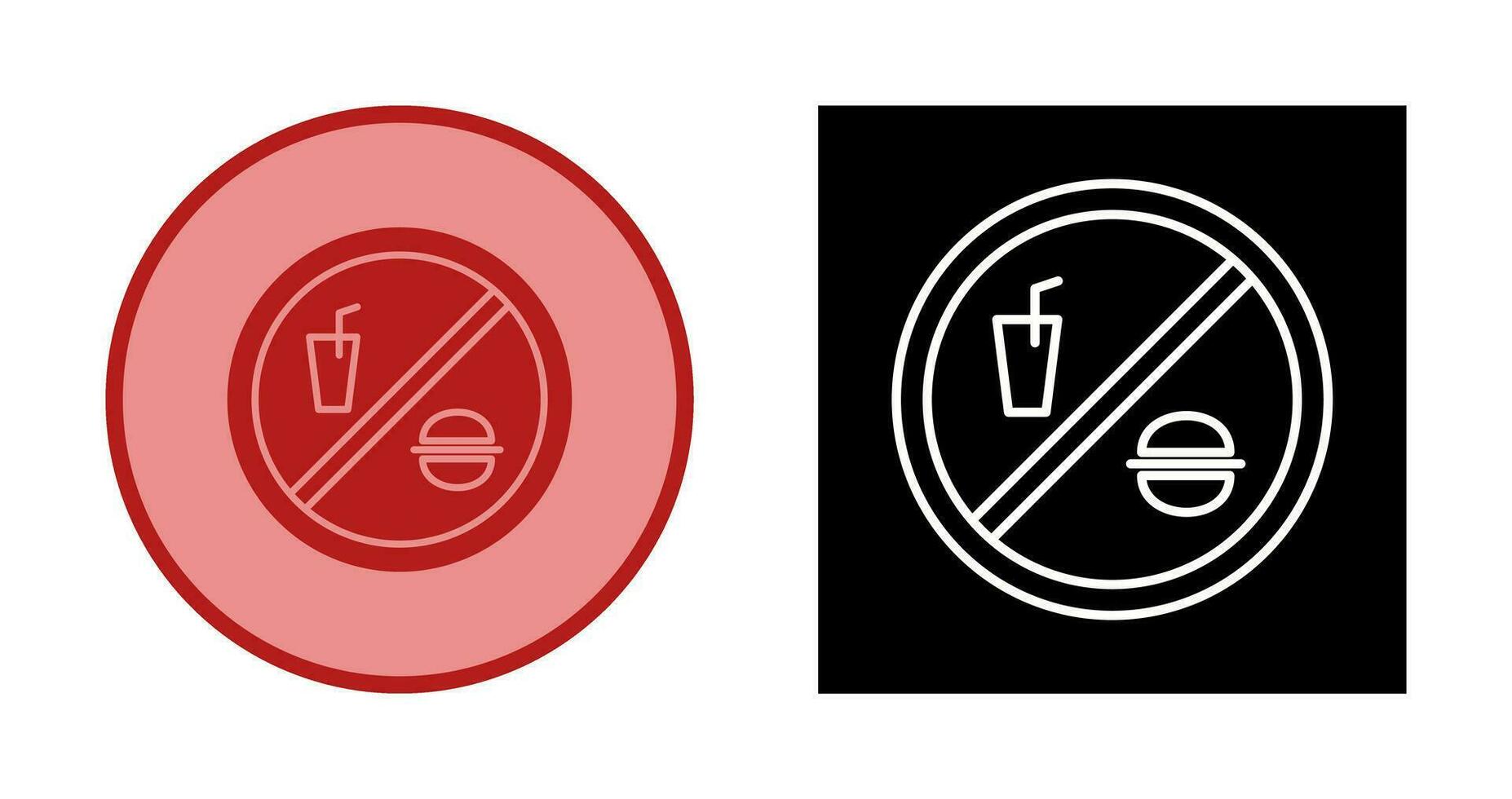 No Food or Drinks Vector Icon