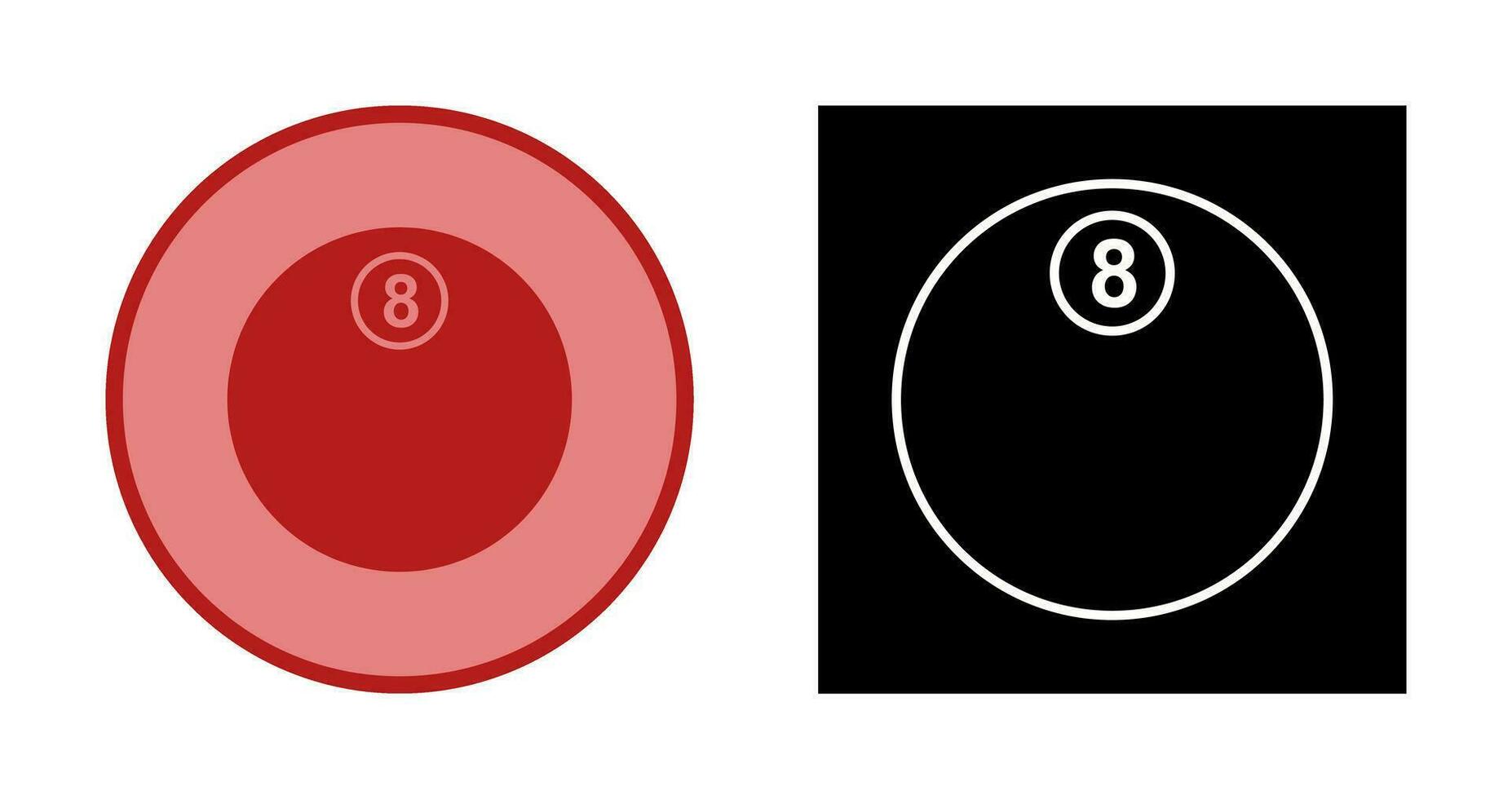 Unique Eight Ball Vector Icon