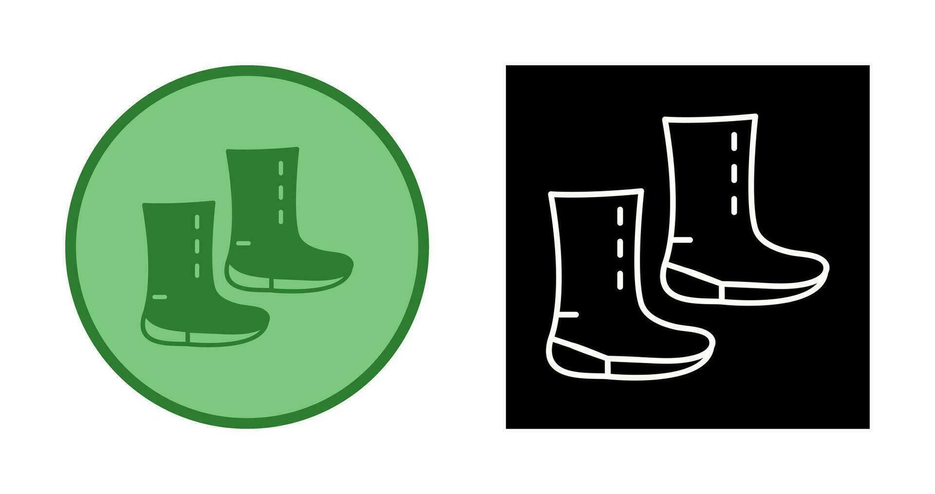 icono de vector de botas únicas