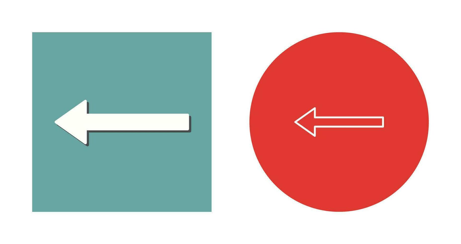 Unique Left Arrow Vector Icon