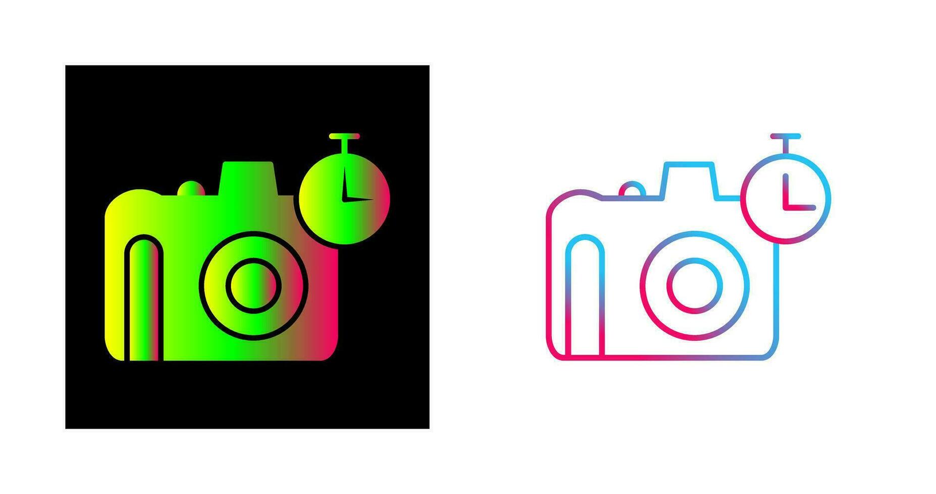 Unique Timer on Camera Vector Icon
