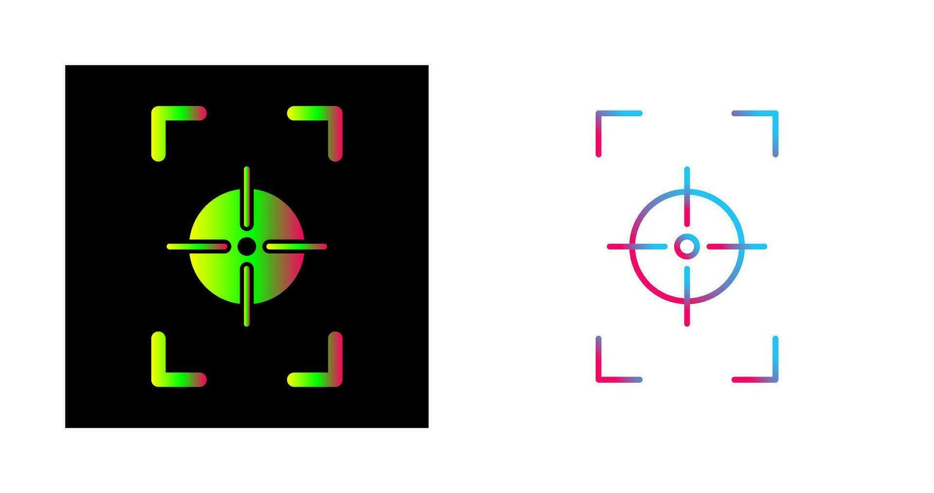 Unique Focus Vertical Vector Icon