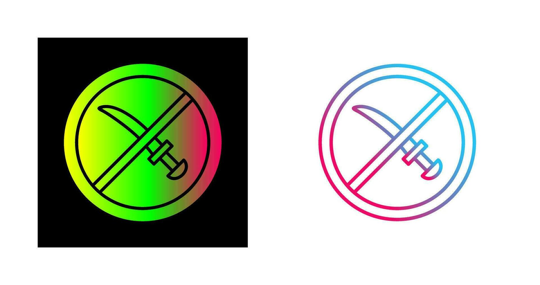 No Weapons Vector Icon