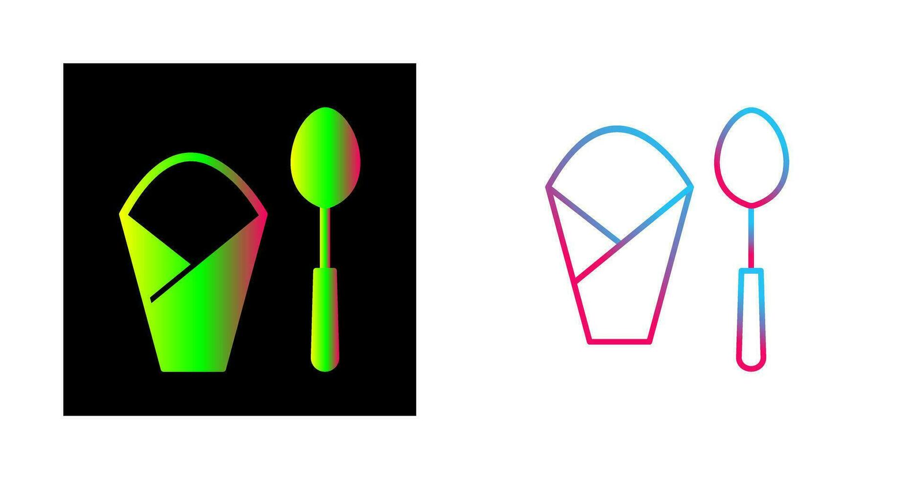 Spoon and Napkin Vector Icon