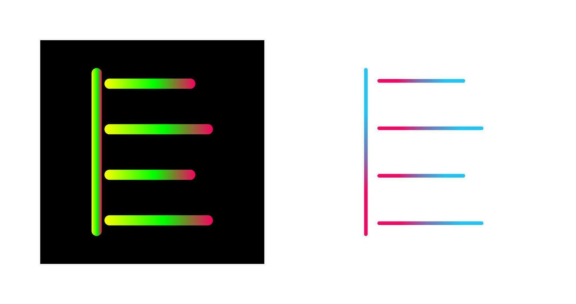 icono de vector de alineación izquierda único