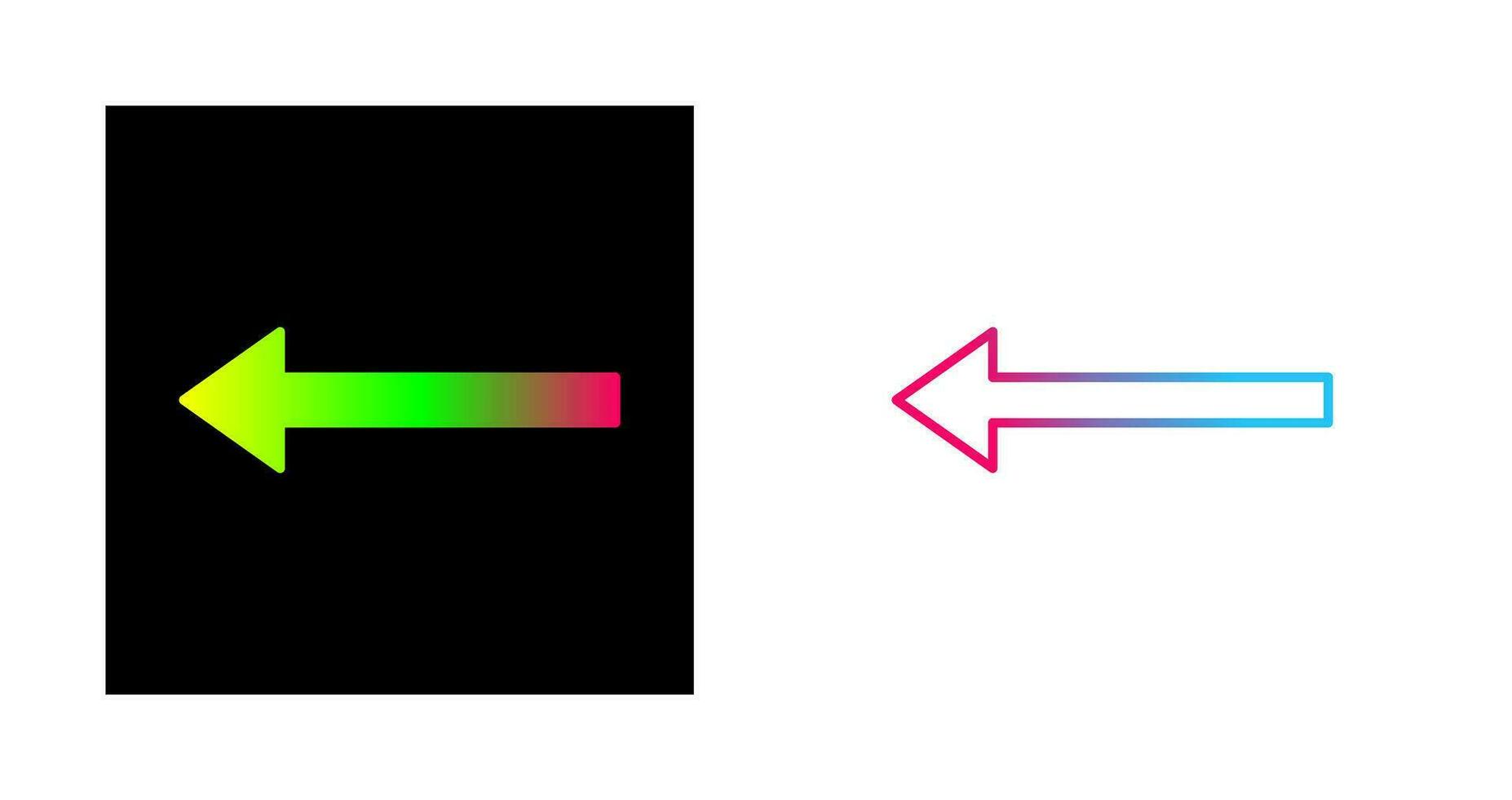Unique Left Arrow Vector Icon