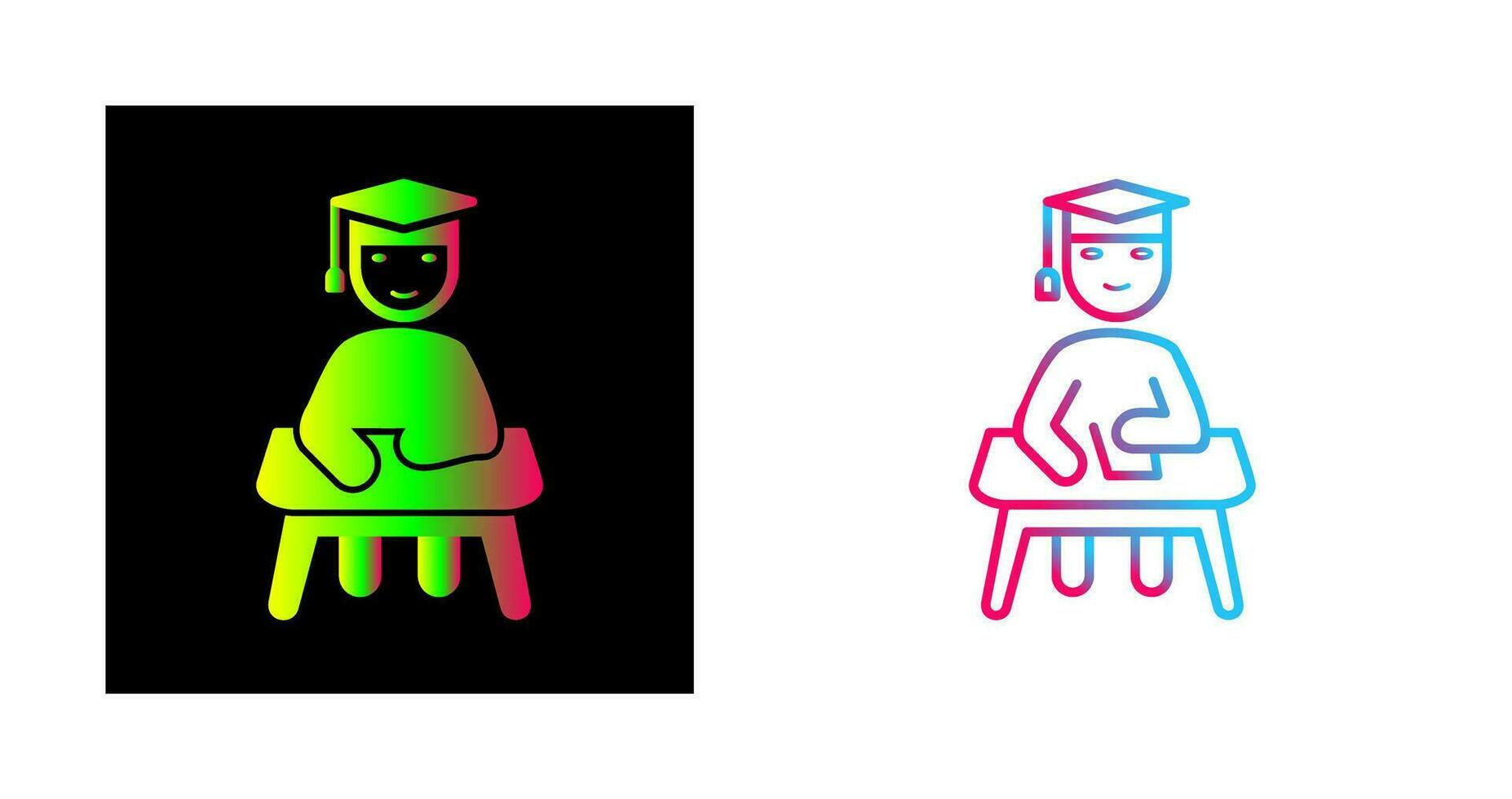 Unique Studying on Desk Vector Icon