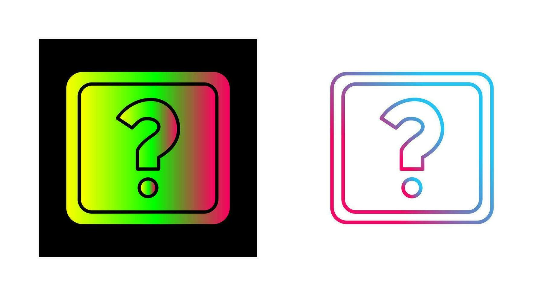 Unique Question Mark Vector Icon