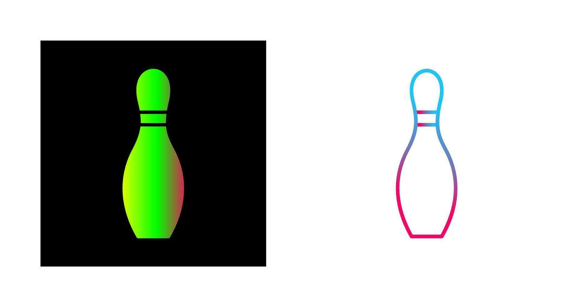 Unique Bowling Pin Vector Icon