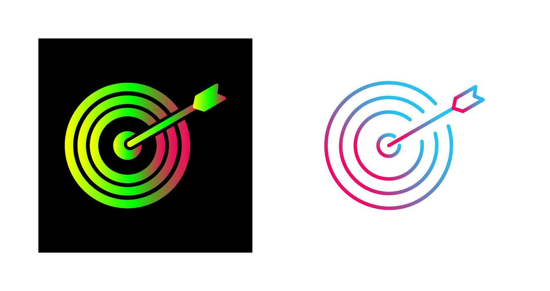 Unique Dartboard Vector Icon